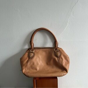 J. Crew Peyton Brown Leather Satchel Crossbody Shoulder Bag Warm Sienna